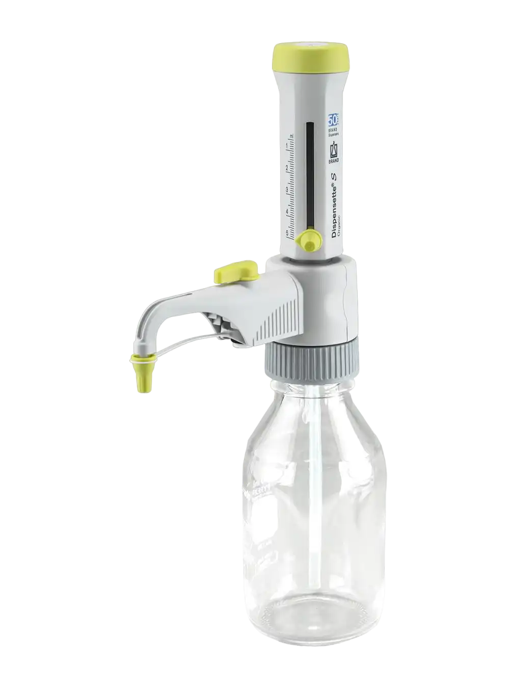 Bottle-Top Dispenser, Dispensette® S Organic, With Recirculation Valve 1-10 ml Adjustable Volume (Analog), 0,05 ml Accuracy, 0,2 ml Subdivision