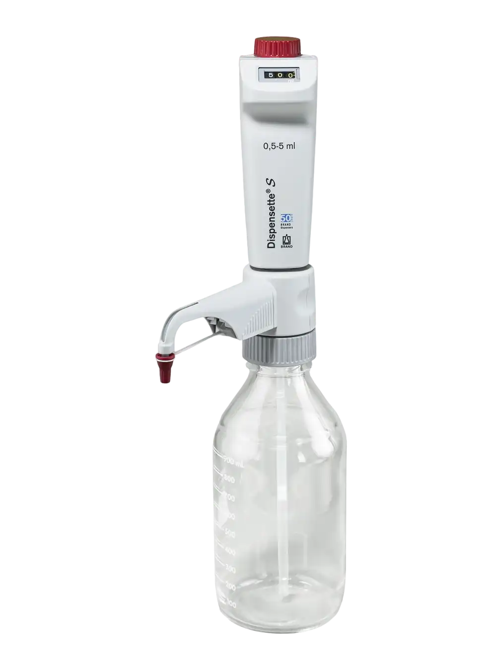 Bottle-Top Dispenser, Dispensette® S, W/O Valve 0,2-2 ml Adjustable Volume (Digital), 0,01 ml Accuracy, 0,01 ml Subdivision